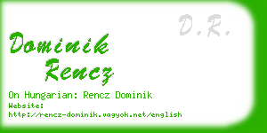 dominik rencz business card